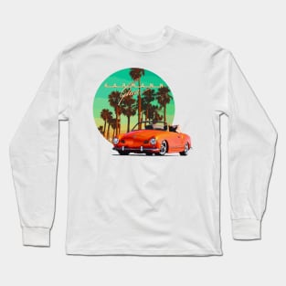 Karmann Ghia sunset palm trees Long Sleeve T-Shirt